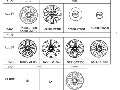 Kia 529102T150 Wheel Assembly-Aluminum