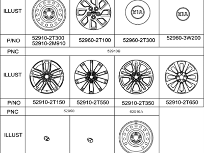 Kia 529604C700 Wheel Hub Cap Assembly