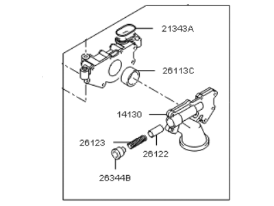 2008 Kia Amanti Oil Pump - 213103C200