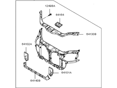 Kia Rio Radiator Support - 641011G001