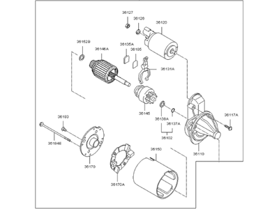 2015 Kia Soul Starter Motor - 361002B110