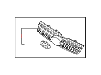 Kia 863501F030 Radiator Grille Assembly