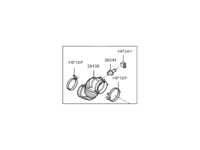 Kia 28140A7950 Hose Assembly-Air Intake