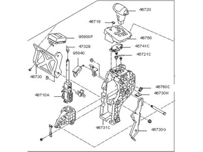 Kia 467004DAA0BQ Lever Assembly-Atm