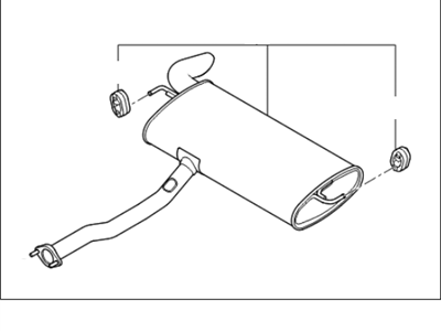 Kia 287003W100 Main Muffler Assembly