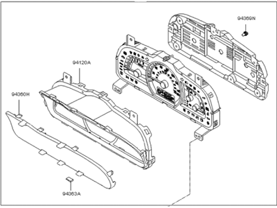 Kia Borrego Instrument Cluster - 940012J071