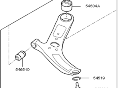 2017 Kia Rio Control Arm - 545011W000