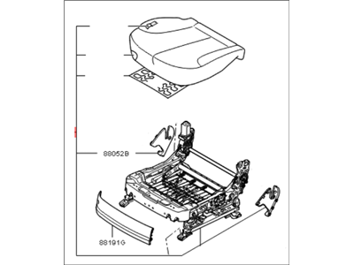 Kia 881032GHL1801 Cushion Assembly(W/O Track