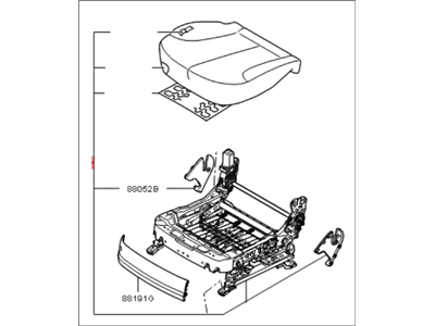 Kia 881032GJI1AH2 Cushion Assembly-Front Seat