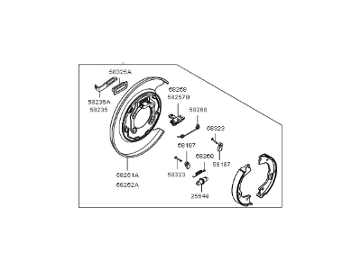 Kia 582702P000 Packing Rear Brake Assembly, Right