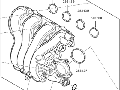 Kia 2831003HA0 Manifold Assembly-Intake