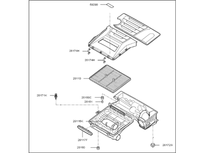 Kia 28110G2200 Cleaner Assembly-Air