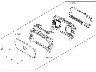 Kia 940013T070 Cluster Assembly-Instrument