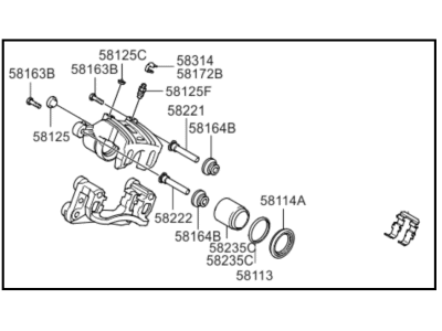 Kia Sedona Brake Caliper - 583114DA00