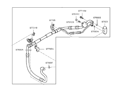 Kia 97775B2310 Suction & Liquid Tube Assembly