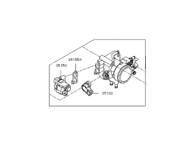 Kia Sportage Throttle Body - 3510037400