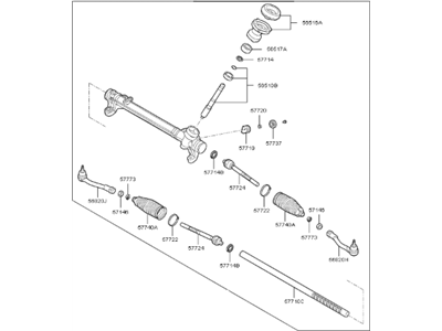 2018 Kia Optima Hybrid Rack And Pinion - 56500A8000