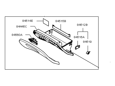 Kia 845011F022EZ Glove Box Assembly