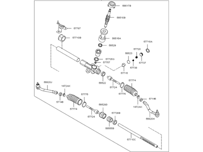 Kia 565003W001 Gear Assembly-Steering