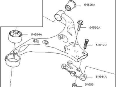 2010 Kia Sportage Control Arm - 545011F000