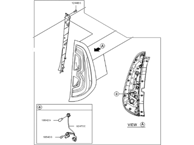 Kia 92401E4010 Lamp Assembly-Rear Combination