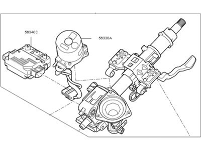 Kia 56310G5100 Column Assembly-Steering