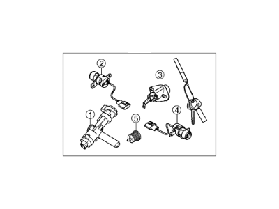 2007 Kia Sorento Ignition Lock Assembly - 819053E500