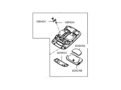 Kia 928114D100QW Body Assembly-Map Lamp