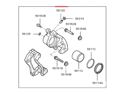 2011 Kia Forte Koup Brake Caliper - 581901MA00