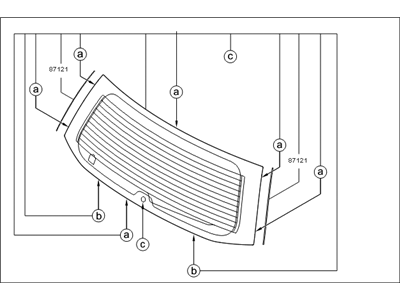 Kia 871102J021 Glass Assembly-Rear Window