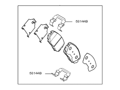 2006 Kia Amanti Brake Pad Set - 581013FA01