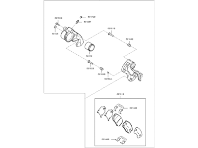 Kia 581303F100 Front Brake Assembly, Right