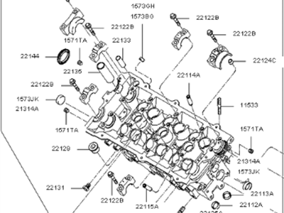 2007 Kia Sportage Cylinder Head - 22100372A0