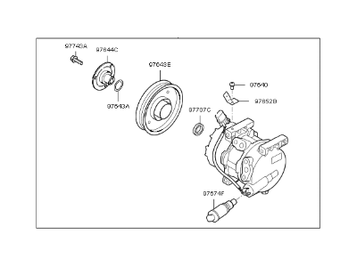 2013 Kia Rio A/C Compressor - 977011R100