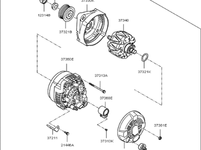 Kia 373002G051 Alternator Assembly