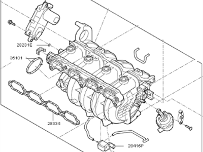 Kia 283102GTA1 Manifold Assembly-Intake