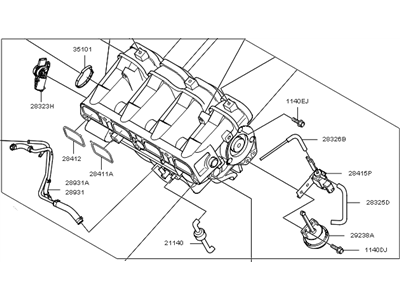 2011 Kia Rondo Intake Manifold - 283102G030