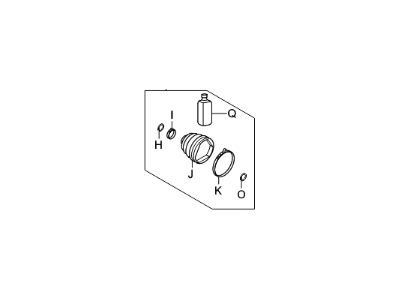 Kia 495953W300 Boot Kit-Front Axle Differential