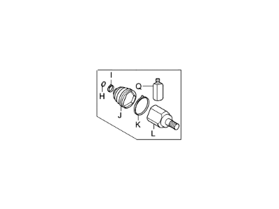 Kia 495923W400 Joint Kit-Front Axle Differential