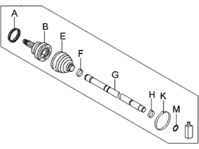 Kia 496912J500 Joint Set-Outer