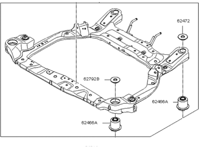 2009 Kia Rio Front Cross-Member - 624101G200