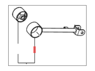 2006 Kia Amanti Trailing Arm Bushing - 555433F100