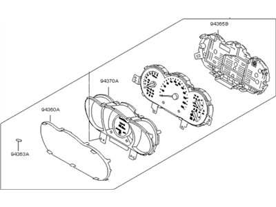 Kia Rio Instrument Cluster - 940221W018