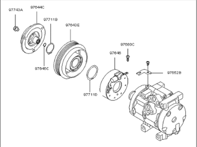 Kia Sorento A/C Compressor - 977013E930