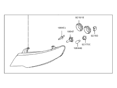 Kia 921011M230 Driver Side Headlight Assembly