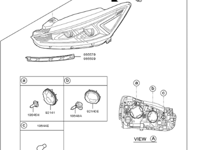 Kia 92101F6030 Driver Side Headlight Assembly