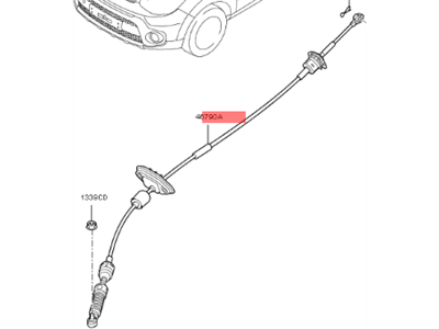 Kia 46790B2360 Automatic Transmission Shift Control Cable