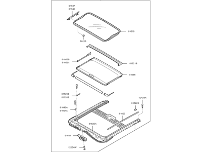 Kia 81600G5000HGC Sunroof Assembly