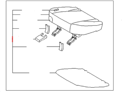 Kia 891001F004AA5 Cushion Assembly-Rear 2ND