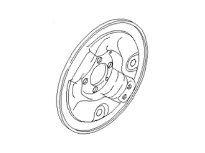 Kia 0K04526290 Rear Brake Plate Assembly, Left